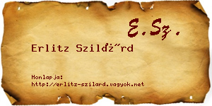 Erlitz Szilárd névjegykártya