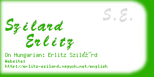 szilard erlitz business card